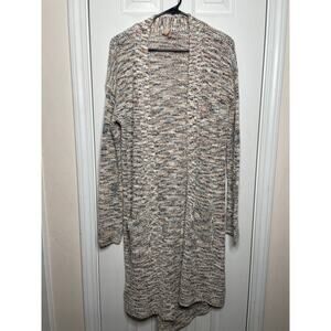 Pilcro Sweater Cardigan Womens Space Dyed Duster Long Open Front XS